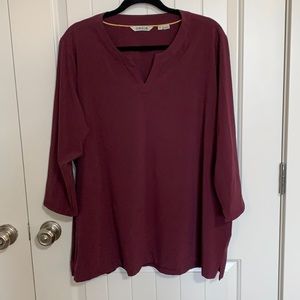 Orvis. Tunic.  Burgundy. XL. Pocket.  Quality